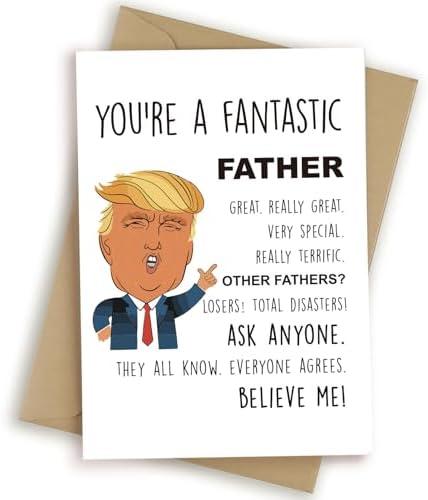 Pack of 3, HEALSLA Funny Fathers Day Card from Wife, Birthday Card for Dad from Daughter Son, Humorous Birthday Gifts for Men Women