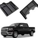 Center Console Organizer Compatible with 2013-2024 Dodge RAM 1500/1500 Classic, 2013-2026 RAM 2500/3500 Accessories, Armrest Insert Tray, Cup Holder Storage Box (Fit 3-Cup Holder Jump Seat)