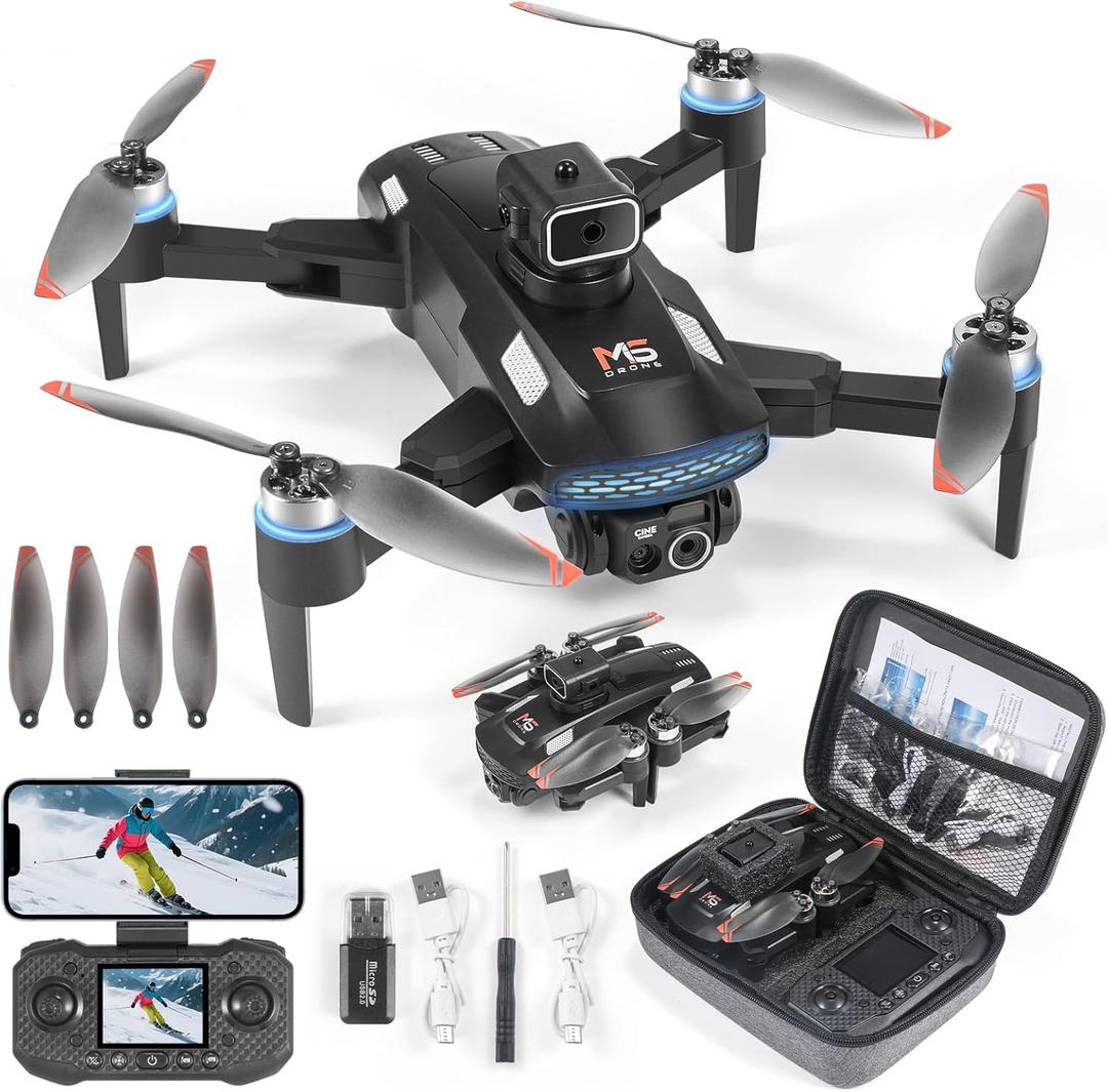 Mini Drone, Headless Mode, One key Return/Emergency Stop, 3D Flips 2 Batteries, Foldable RC Quadcopter.(Black)