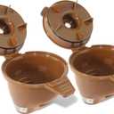2-Pack Single Serve Ground coffee Brew Basket for Hamilton FlexBrew Coffee Maker Models 49974 49975 49976 49979 49957 49954 49947 49940 49950 49966 49968 Filter Part, Brown