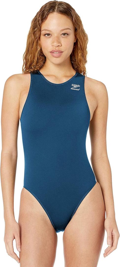 Speedo Women's Swimsuit One Piece Endurance+ Avenger Water Polo (32, Navy)
