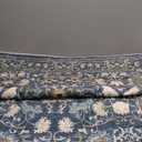 jinchan Eden Floral Washable Area Rug 3x5 Entryway Rug Vintage Lightweight Soft Non-Slip Indoor Low Pile Distressed Blue Green Carpet for Living Room Kitchen Bedroom Entrance Laundry Nursery