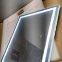 22x20 Inch Lighted Vanity Mirror, 3-Mode Touch Dimming LED Lighting, Large Makeup Mirror for Dressing Room, Tabletop or Wall-Mounted, White