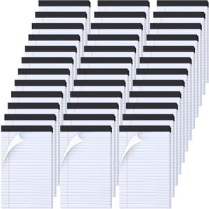 Ctosree 5x8 Legal Pads 36 Pcs Notebook Small Note Pads 65 GSM Paper College Ruled Legal Pad with Perforated Top 30 Sheets Per Writing Pad Mini Notepads Office Notepads Bulk for Office Supplies(Black)