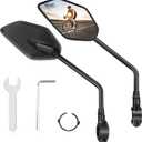 Bike Mirror Handlebar Mount Adjustable 1 Pair, Electric Bike Mirrors for Handlebars Long Stem, Bike Mirrors for Ebike, Ebike Mirrors with HD Lens, Electric Scooter Mirrors for Bicycle, Ebike Accessory