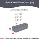 Yoovat Couch Arm Covers Sofa Arm Cover armrest Covers for Sofa Couch Armrest Cover Chair Arm Cover Set of 2 (Texture-Ivory White, Medium (Set of 2))