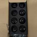 16 Pack Black Cabinet Knobs, 1-3/8 Inch(36mm) Decorative Crystal Dresser Drawer Knobs, Vintage Round Black Knobs and Pulls with Two Different Sizes Screws for Easy Installation