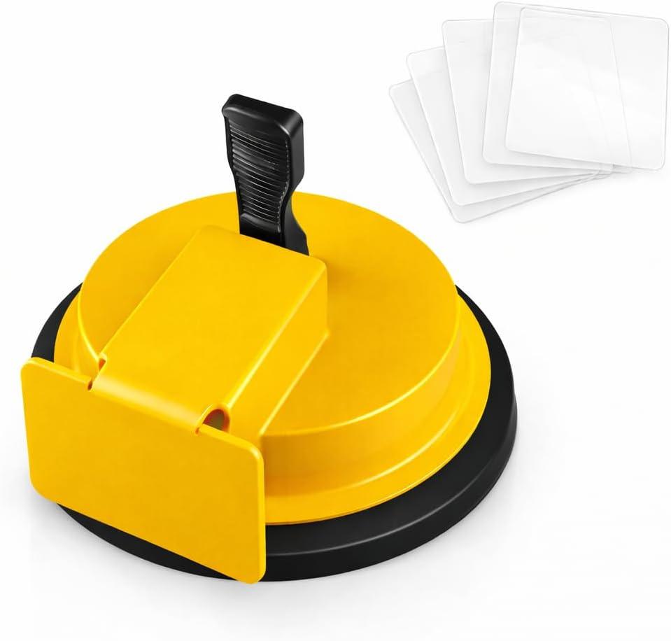 Floor Gap Fixer Tool with Enhanced Suction Cup & Sticky Pads  Easy Laminate, Vinyl & Wood Flooring Gap Repair Tool for Smooth and Textured Floors (Yellow)