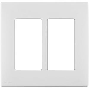 Leviton Renu Two-Gang Screwless Snap-On Wallplate, REWP2-WW, White on White Leviton Renu Two-Gang Screwless Snap-On Wallplate, REWP2-WW, White on White