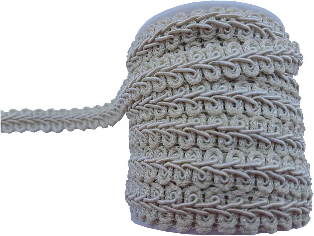 1/2 Inch Gimp Braid Trim 15 Yards for Upholstery Costume DIY Crafts (Camel 1005)