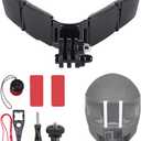 Helmet Chin Mount for GoPro, Adhesive Chin Mount Fit for Full Face Motorcycle Helmet, Immersive POV Recording, Compatible With GoPro Hero 13 12 11 10 9 8 Camera, Helmets Accessories Gear For Man Women
