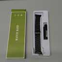 Metal Watch Bands Compatible with Google Pixel Watch 4 45mm / Google Pixel Watch 3 45mm, Stainless Steel Wristband Polished Brushed Replacement Strap for Women and Men (Black)