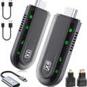 Wireless HDMI Transmitter and Receiver 4K, Plug & Play 2.4G/5G Portable Wireless HDMI Extender Kit, 1080P/60Hz for Video and Audio Streaming to Monitor from TV Box/PC/Laptop/Projector