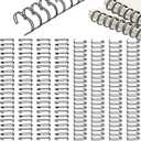 Chengu 24 Pcs Cinch Wire Binding Wire Twin Binding Spines Twin Loop Spines Double Ring Coil for Document Notebook File Making(9/16 Inch, Black)