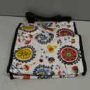 Lunch Bags for Women Insulated Reusable Lunch Tote with Internal Pocket, Lunch Tote bag for Work (Colorful Flowers) (1 pack)