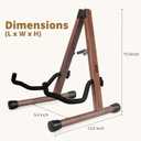 MUSO Guitar Stand,Acoustic Guitar Stand,Wood Classical Electric Guitar Stand,Foldable Bass Guitar Stand,Guitar Accessories also fit Bass,Violin,Ukulele(America Black Walnut)