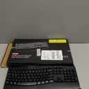 Wireless Keyboard and Mouse Combo, 2.4G Full Size Wave Keys Ergonomic Keyboard with Wrist Rest and 3-Level DPI Adjustable Wireless Ergonomic Mouse for Windows, Mac OS Desktop/Laptop/PC(Black)