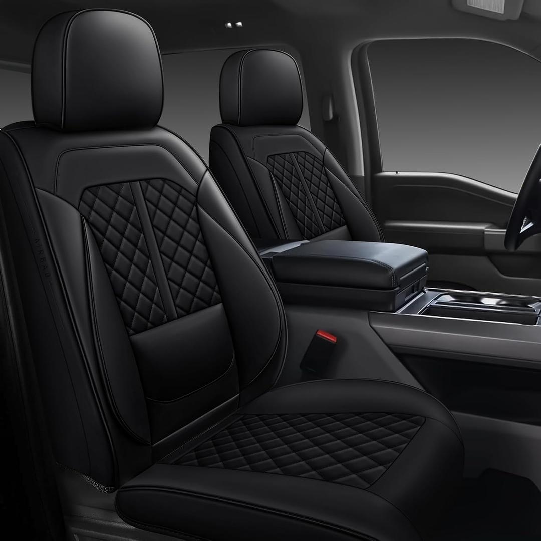 NS YOLO Custom Fit Ford F150 F250 F350 F450 Black Seat Covers 2015-2026