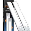 BLS 10inch Under Cabinet Lights, 40 LED Closet Lights, Motion Sensor Light Indoor, Battery Operated Lights, 1800mah USB C Rechargeable Under Cabinet Lighting, Magnetic Night Light for Kitchen (2 Pack) (6000K Cool White)