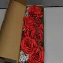 Artificial Roses with Babys Breath Flower Bouquet 8 Fake Silk Rose Artificial Flowers Head with Stems 20 Babys Breath Faux Flower for DIY Wedding Party Home Table Centerpieces Decor (Red)
