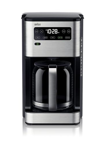 Braun PureFlavor 14‑Cup Programmable Coffee Maker – Fast Brew Speed, Touch Display, Bold & Brew‑Over‑Ice Modes, FlavorCarafe & Adjustable Warm Plate