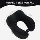 Hump Travel Pillow, High-end Memory Foam Neck Pillow, Double Support for Neck, Head and Chin, 360 Ergonomic Design Full Neck wrap Pillow, Suitable for Office, Airplane and car (Black)