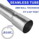 2 Pack 2-3/8" OD Metal Post Extender, 36" Fence Post Extension Height, Hot-dip Galvanized Steel, Includes Screws and Caps
