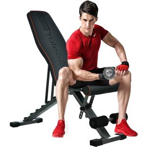 YOLEO Adjustable Weight Bench, Foldable Full Body Workout Benches Strength Training Folding Bench 330 lbs Weights Capacity, Decline/Incline/Flat, Exercise Equipment, Fitness Bench for Home Gym Machine