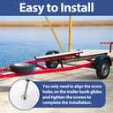 Cinnvoice 4 Kit Trailer Bunk Glides, Heavy Duty Boat Trailer Bunk Slides Pads Smoother Boat Glides Guides Board with Screws for Launching and Loading Easier