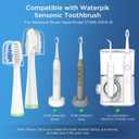 8 Pack Toothbrush Replacement Heads for Waterpik Sensonic Complete Care CC-04CD010-1, and for Waterpik Sensonic Electric Toothbrush STW-03W020/STW-03W027, with Cover for White STWB-3WW-B