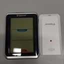 Geevon Wireless Indoor/Outdoor Thermometer & Hygrometer, Digital Temperature & Humidity Sensor with Time, Clock, 200ft/60m Range, 3.8 Large Display (Black B)