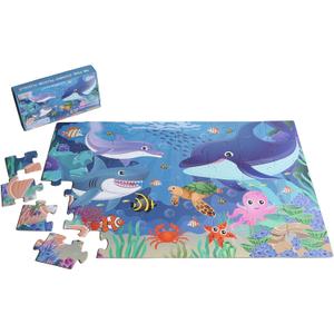 Underwater Floor Puzzle for Kids 3-5: 48 Large Pieces for Children Ages 4-8 - Learning & Eductional Jigsaw Puzzle for Toddler's Gift & Family Activities