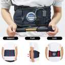 Decompression Belt - Inflatable Spinal Traction Brace for Lumbar Support and Lower Back Pain, Back Reliever for Men and Women, Navy Blue (29-49 Inch Waist) (M)