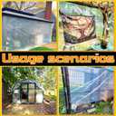 Clear Tarp 12 x 16 FT Medium Duty Waterproof Tarps Cover, Grommet Every 20 Inches, for Patio, Plant, Garden, Chicken Coop