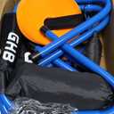 GHB Agility Ladder,Football Training Equipment Set,4 Agility Hurdles, 20 feet12 Rungs Speed Ladder,12 Disc Cones,Resistance Parachute, Jump Rope, 5 Resistance Bands (Orange)