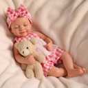 BABESIDE Silicone Baby Doll - 12" Sleeping Reborn Baby Dolls Silicone Full Body, Anatomically Correct Newborn Real Life Baby Doll with Feeding Kit & Gift Box for Kids Age 3+