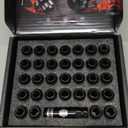 Orion Motor Tech M14x1.5 Lug Nuts with Cone Seat, Compatible with Chevy Silverado, GMC Savana Sierra, Ford F250 F350 Super Duty, Ram 2500 3500 Aftermarket Wheel, Set of 32 (Black)