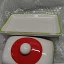 Ceramic Christmas Snowman Butter Dish with Lid - Christmas Thoughtful Gift Choice - Adorned with Festive Charm