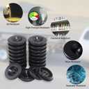 2pcs 1.98" Trailer Axle Trailer Hub Cap,Trailer Bearing Dust Cap Cup Grease Cover with 6 Rubber Plugs,Suitable for Most 2000 to 3500 Pound Dexter Trailer