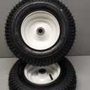 16x6.50-8 Tractor Turf Tire 16x6.5-8 Pneumatic 4pr Tubeless Tires with Rim for Garden Tractor Riding Lawn Mowers L120 G100 G110 145 NHS Series, Hub length: 3"; Bore ID: 3/4" (2-Pack)