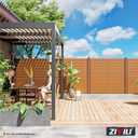 6FT No Dig Privacy Metal Fence Post for Wood Slat U-ShapeBlack Line Post Outdoor Privacy Fence Panels Butt-Joint 6Pack