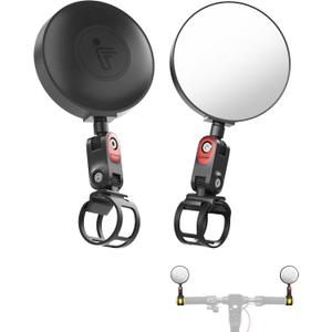 Scooter Rear-view Mirror Compatible with Ninebot by Segway All KickScooters MAX G30 G2 G3 ZT3 Pro GT3 F3 E3(Except Air T15), Adjustable Wide-Angle Vision Rearview Mirrors Original Accessories 2-Pack