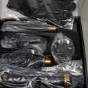 5 in 1 Blow Dryer Brush Ionic Hot Air Styler Hair Dryer Brush Blow Dryer Set Air Curling Wrap Style (Black)