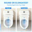 KHE Elongated Toilet Seat 18.5 Inch, Soft Close, White