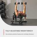 Finer Form GLX Adjustable Weight Bench with Leg Extension and Curl Machine