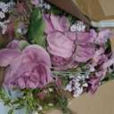 DearHouse 2Pack Artificial Peony Flower Garland - 6ft/Strand Silk Peony Garland with Pink Flowers for Wedding Party Table Decoration,Deep Ruby