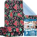 OUTCREATOR Washable Bed Pads 34" x 76" (Pack of 2), Incontinence Mattress Protector, Anti-Slip Waterproof Underpads for Adults Kids Elderly Pets, Absorbency & Reusable Bedwetting Pads (Red Flower)