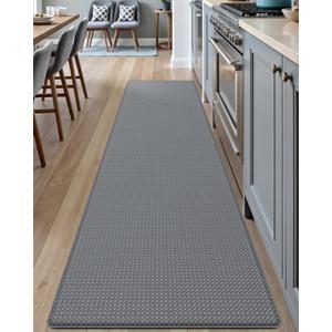 DEXI Kitchen Floor Mats Cushioned Anti Fatigue, 23"x94", Large Long Standing Runner Rug Waterproof, Comfort Memory Foam Padded for Front Sink Laundry, Grey
