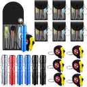 18 Pcs Mini Screwdriver Tape Measure Keychains LED Flashlights Keychain Set Christmas Stocking Stuffers Bulk Adult Pinata Stuffers Tool Party Favors Neighbor Gifts for Men, No Batteries Included