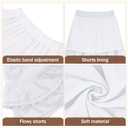 American Trends Skorts for Women Dressy Casual Flowy Shorts Boho Ruffle Tiered Skirts High Waist Mini Tennis Golf Skirt (Large, White)